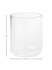 Vaso cepillo de dientes Delan, Acrílico, Transparente, Ø 9 x Al 12 cm