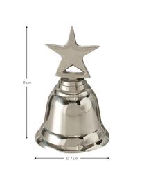 Deko-Glocken Liselle aus Metall, 2er-Set, Aluminium, beschichtet, Silberfarben, Ø 7 x H 11 cm