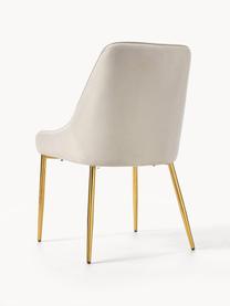 Stolička so zamatovým čalúnením Ava, Zamatová svetlobéžová, odtiene zlatej lesklá, Š 53 x H 60 cm