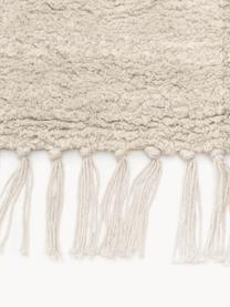 Tapis en coton tufté main Bina, Beige, larg. 80 x long. 150 cm (taille XS)