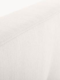 Łóżko tapicerowane z drewnianymi nogami Moon, Tapicerka: poliester (tkanina strukt, Korpus: lite drewno sosnowe z cer, Nogi: lite drewno dębowe, Greige tkanina, S 160 x D 200 cm