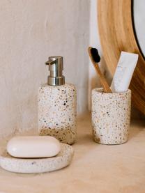 Dispenser sapone Pebble, Terrazzo alla veneziana, Beige, Ø 7 x Alt. 17 cm