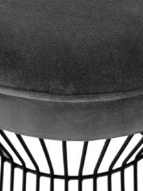 Sametová stolička Felicity, Potah: tmavě šedá Podstava: matná černá