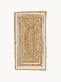 Handgewebter Jute-Teppich Clover, 75 % Jute, 25 % Baumwolle

Das in diesem Produkt verwendete Material ist schadstoffgeprüft und zertifiziert nach STANDARD 100 by OEKO-TEX®, HOHENSTEIN HTTI, 16.HIN.79297., Braun, Weiß, B 80 x L 150 cm (Größe XS)