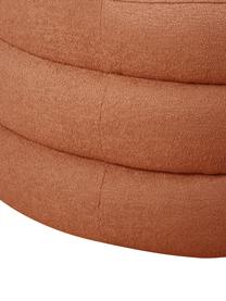 Design bouclé fauteuil Solomon, Bekleding: 100% polyester Met 35.000, Frame: massief sparrenhout, FSC-, Poten: kunststof, Bouclé terracotta, B 95 x D 80 cm