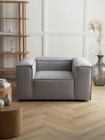 Fauteuil Lennon, Bekleding: 100% polyester Met 15.000, Frame: massief grenenhout, multi, Poten: kunststof Dit product is , Geweven stof grijs, B 130 x H 101 cm