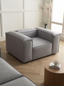 Fauteuil Lennon, Tissu gris, larg. 130 x prof. 101 cm