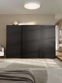 Modulární šatní skříň s posuvnými dveřmi Leon, šířka 300 cm, různé varianty, Černá, Interiér Basic, Š 300 x V 200 cm