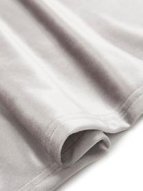 Chemin de table velours gris Simone, 100 % velours de polyester, Gris, larg. 40 x long. 140 cm