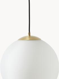 Lampa wisząca ze szkła opalowego Beth, Biały, Ø 20 cm