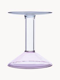 Handgemaakte kandelaar Rainbow, Borosilicaatglas, Lavendel, transparant, Ø 12 x H 15 cm