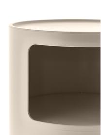Contenitore di design con 3 cassetti Componibili Bio, 100% biopolimero da materie prime rinnovabili, Beige opaco, Ø 32 x Alt. 59 cm