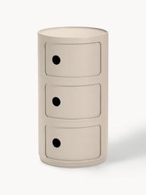 Design Container Componibili Bio, 3 Elemente, 100 % Biopolymer aus nachwachsenden Rohstoffen, Beige, matt, Ø 32 x H 59 cm