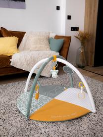 Alfombra y arco de juegos Sophie la Girafe, 2 pzas., 90% poliéster, 10% algodón, Blanco, amarillo, verde salvia, Ø 90 x Al 53 cm