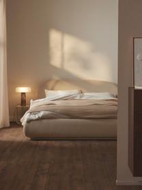 Bouclé čalouněná postel se zaoblenými rohy Alba, Krémově bílá, Š 140 cm, D 200 cm