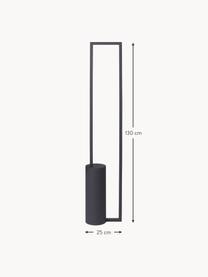 Lámpara de pie LED Geometric, Lámpara: acero con pintura en polv, Cable: plástico, Negro, Al 130 cm