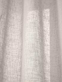 Halbtransparente Gardine Ibiza mit Tunnelsaum, 2 Stück, 100 % Polyester, Greige, B 135 x L 260 cm