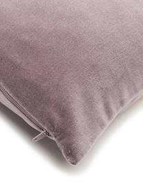 Fluwelen kussenhoes Shiny met glinsterend vintage patroon, 100% katoenfluweel, Mauve, goudkleurig, 40 x 40 cm