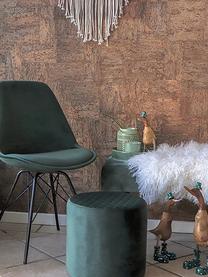 Sedia imbottita in velluto Oslo 2 pz, Gambe: metallo rivestito, Verde, Larg. 48 x Alt. 55 cm