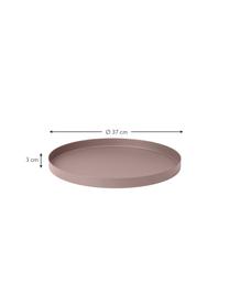 Bandeja decorativa Reo, Metal recubierto, Rosa, Ø 37 x Al 3 cm