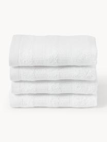 Ręcznik dla gości z bawełny Camila, 4 szt., Biały, Ręcznik dla gości, S 30 x D 50 cm