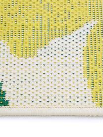 Tapis d'extérieur imprimé citron Limonia, 86 % polypropylène, 14 % polyester, Blanc, jaune, vert, larg. 160 x long. 230 cm (taille M)