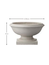 Grand pot de fleurs en argile Karol, Beige