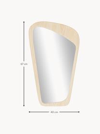 Wandspiegel May, Rahmen: Holz- Optik, Rückseite: Mitteldichte Holzfaserpla, Spiegelfläche: Spiegelglas, Helles Holz, B 40 x H 67 cm