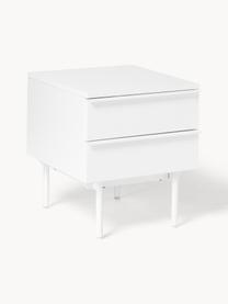 Table de chevet en bois Elona, Blanc, larg. 45 x haut. 40 cm