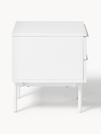 Table de chevet en bois Elona, Blanc, larg. 45 x haut. 40 cm