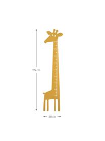 Messlatte Giraffe, Metall, pulverbeschichtet, Gelb, B 28 x H 115 cm