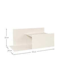 Metall-Wandregal Svante in Creme, Metall, pulverbeschichtet, Creme, 53 x 22 cm