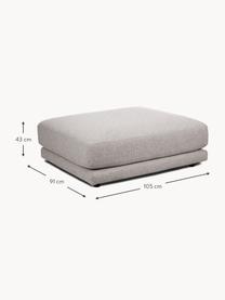 Sofa-Hocker Jasmin, Bezug: 100% Polyester Der hochwe, Gestell: Massives Fichtenholz FSC-, Webstoff Hellgrau, B 105 x H 75 cm