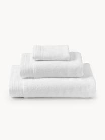 Set de toallas de algodón ecológico Premium, tamaños diferentes, 100% algodón ecológico con certificado GOTS (por GCL International, GCL-300517)
Gramaje superior 600 g/m², Blanco, Set de 4 (toalla lavabo y toalla ducha)