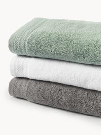 Lot de serviettes de bain en coton bio Premium, tailles variées, Blanc, 4 éléments (2 serviettes de toilette et 2 draps de bain)