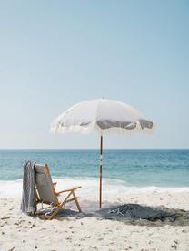 Fouta avec franges Beach, 100% coton, Bleu foncé, larg. 86 x long. 168 cm