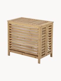 Cesta de lavandería de bambú con bolsa de tela Aden, Bambú, Beige, An 59 x Al 52 cm
