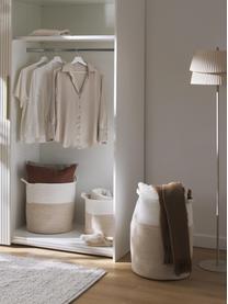 Paniers de rangement Kiya, lot de 2, 35 % coton, 65 % polyester, Blanc, beige, Lot de différentes tailles