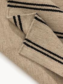 Alfombra artesanal de lana Kambiz, 70% algodón, 30% poliéster

Las alfombras de lana se pueden aflojar durante las primeras semanas de uso, la pelusa se reduce con el uso diario., Beige, negro, An 120 x L 170 cm (Tamaño S)