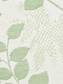 Outdoor kussenhoes Cruz met bladpatroon in groen, 100% Dralon (polyacryl), Groen, mintgroen, 50 x 50 cm