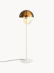 Petit lampadaire LED à intensité variable Theia, Blanc, taupe, haut. 116 cm