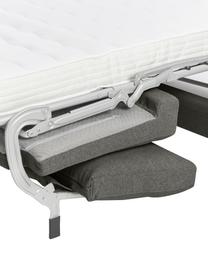 Schlafsofa Luna (3-Sitzer) mit Matratze, Bezug: 100% Polyester, Oeko-Tex , Gestell: Massives Buchenholz, Schi, Webstoff Anthrazit, B 270 x T 184 cm, Eckteil links