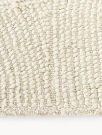 Tapis à poils ras tufté main, en matériaux recyclés Eleni, Blanc cassé, larg. 120 x long. 180 cm (taille S)
