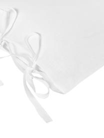 Housse de coussin 50x50 pur lin blanc Candice, 100 % pur lin, Blanc, larg. 50 x long. 50 cm