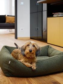 Cama para mascotas en tejido bouclé Teddy, tamaños diferentes, Tapizado: tejido bouclé (100% polié, Verde oliva, An 68 x F 55 cm