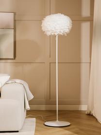 Grand lampadaire en plumes Eos Champagne, Blanc, Ø 45 x haut. 170 cm