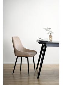 Sametové čalouněné židle Sierra, 2 ks, Béžová, Š 49 cm, H 55 cm