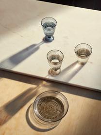 Glazen dipschaal Kastehelmi, Glas, Turquoise, transparant, Ø 11 x H 5 cm