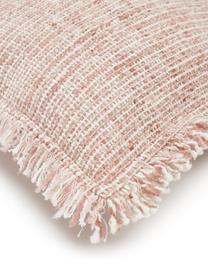 Housse de coussin 45x45 tissu bouclé Bounce, Blanc, terre cuite