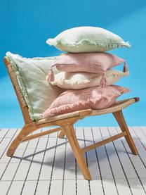 Housse de coussin 45x45 tissu bouclé Bounce, Blanc, terre cuite